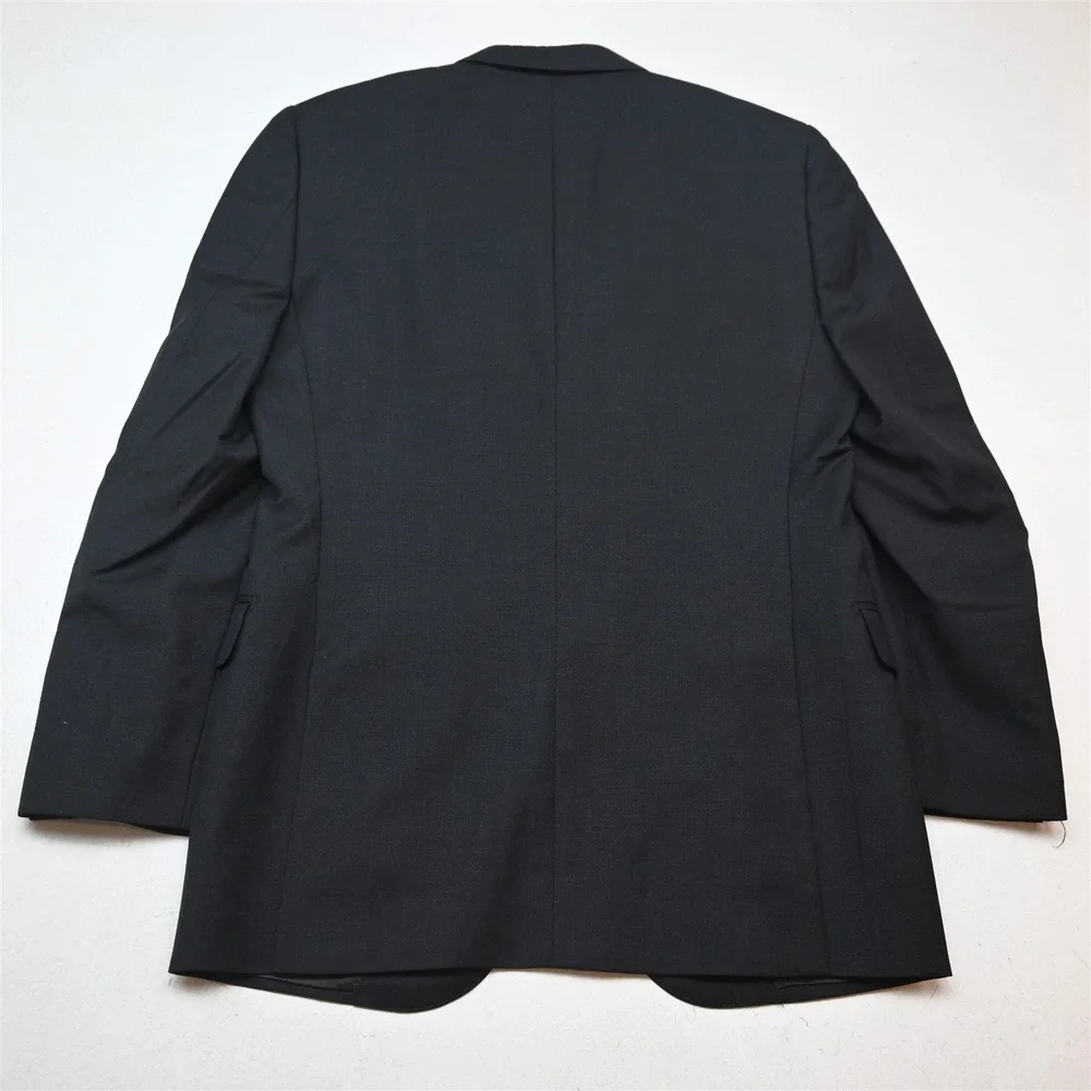 Pronto Uomo 38R 32x32 Charcoal Gray 100% Wool Italy Made Mens Jacket Pants Suit